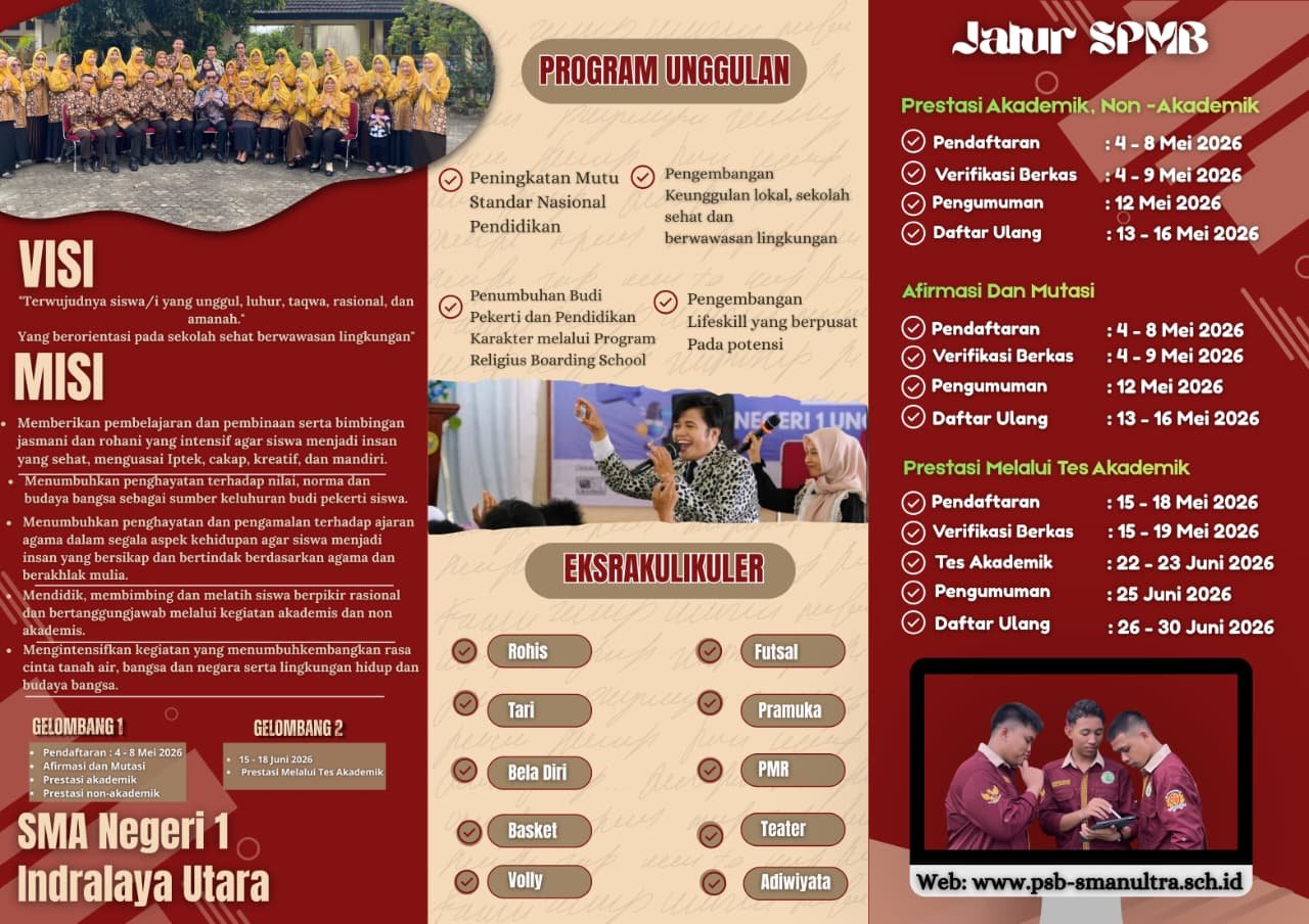 Visi Misi dan Ekstrakurikuler SMAN 1 Indralaya Utara